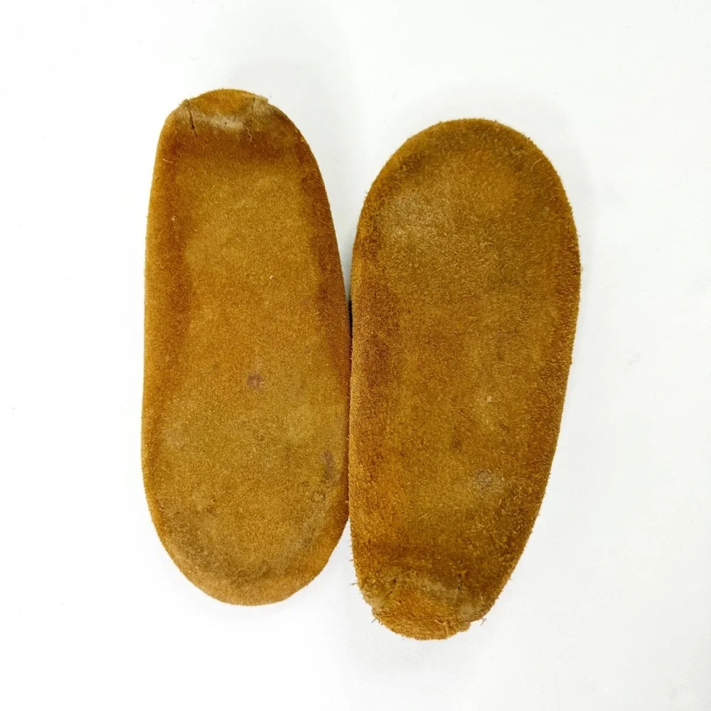 Minnetonka Beaded Suede Moccasins